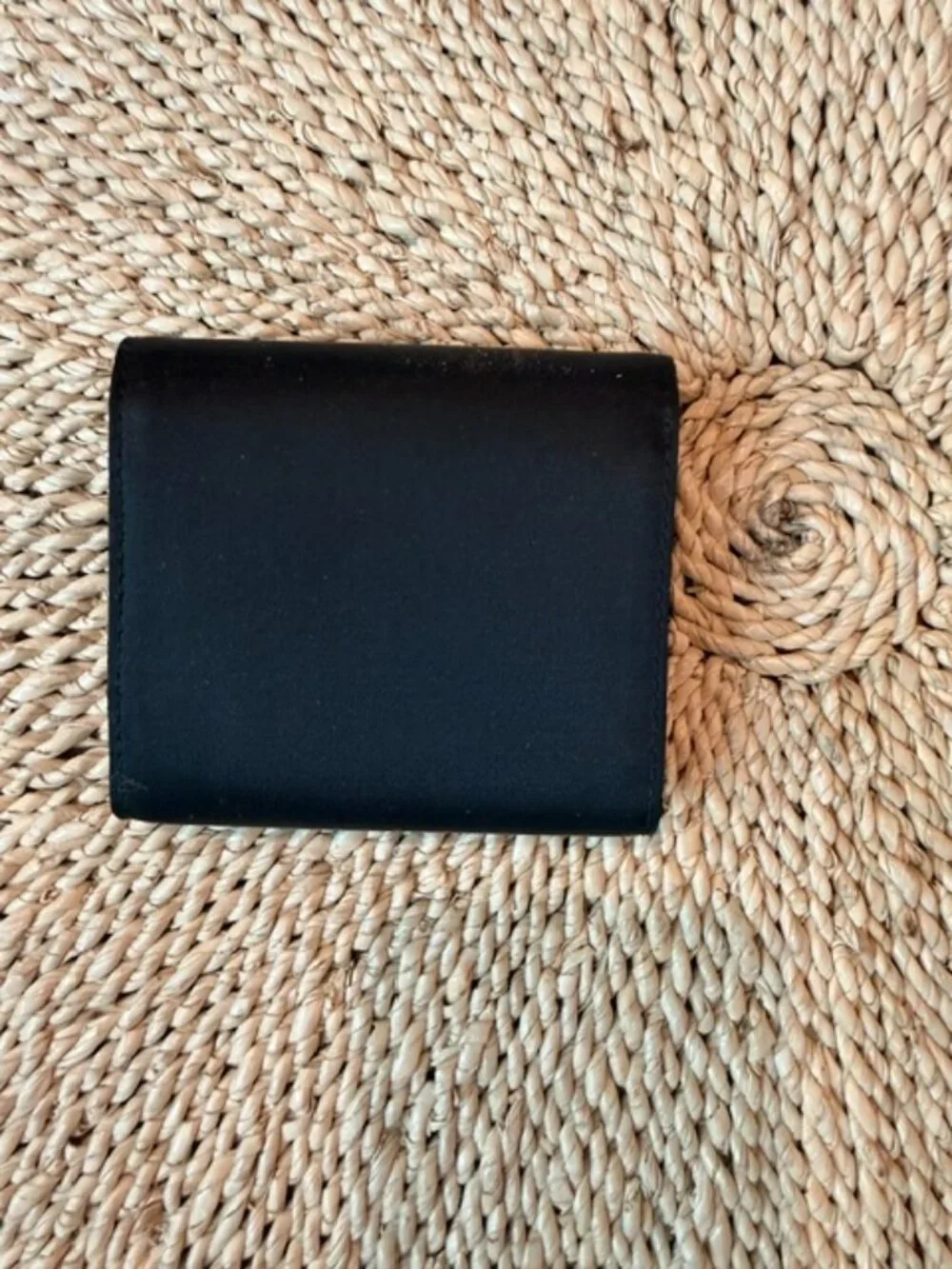 Vintage Kate Spade Black Nylon Trifold Compact Wallet